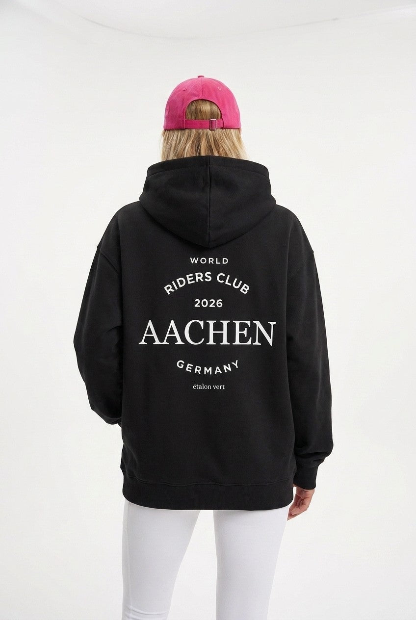 Oversize Fit Hoodie - Aachen Riders Club - Black