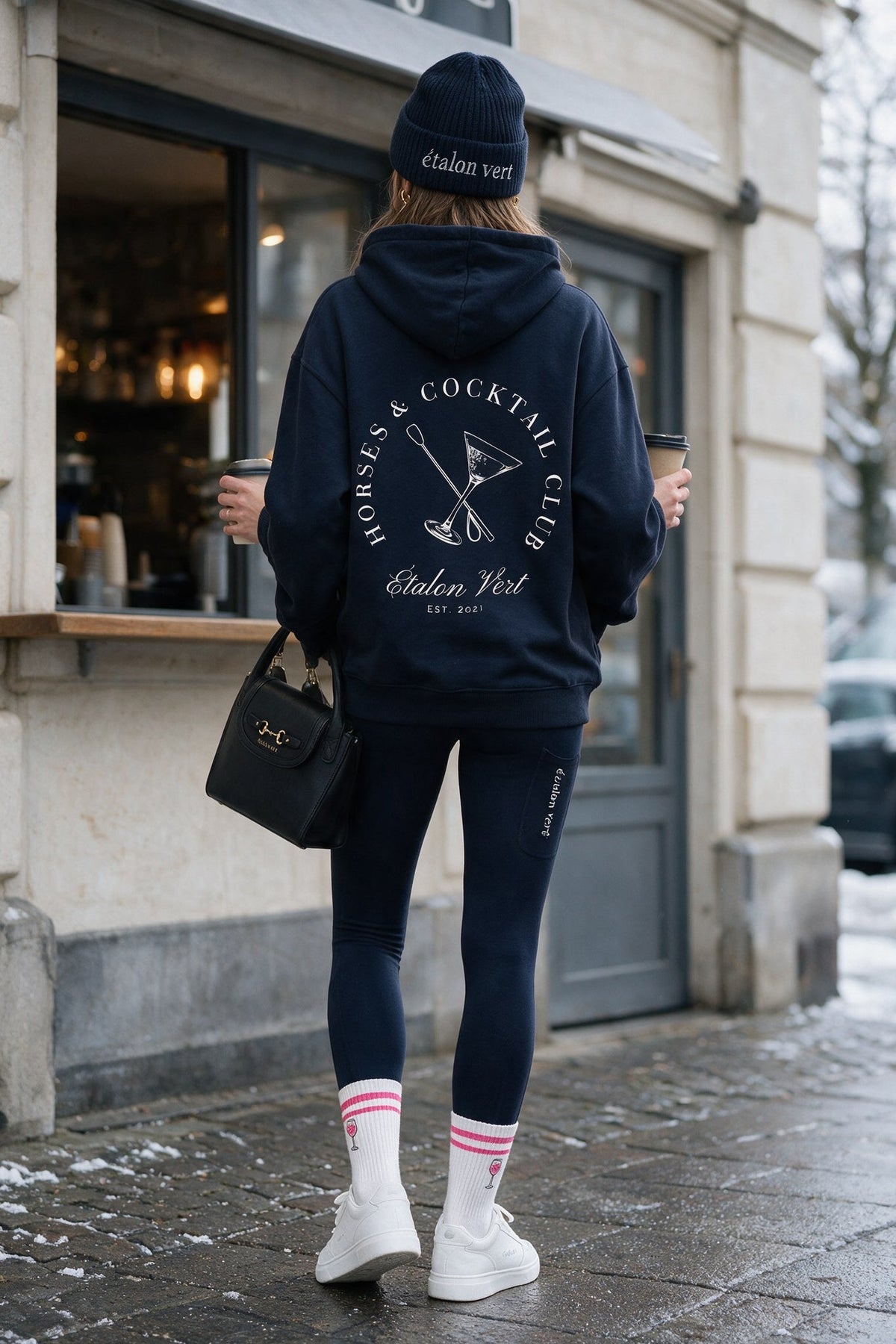 étalon vert – Horses & Cocktails – Navy – ausgewähltes Modelmotiv B027