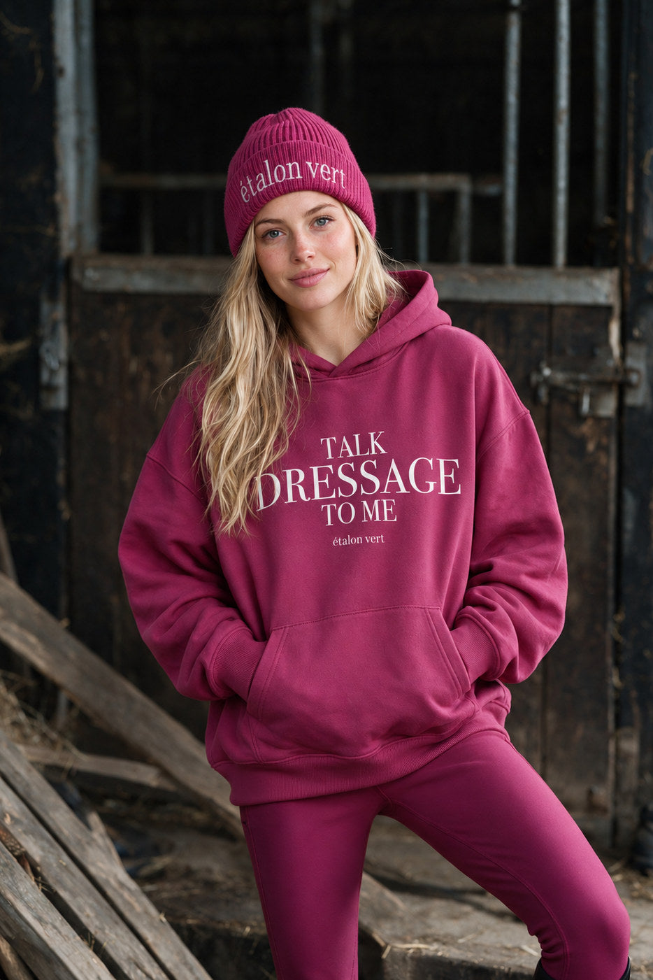 étalon vert – Talk Dressage to Me – Very Berry – ausgewähltes Modelmotiv B224 – korrigierter Frontprint