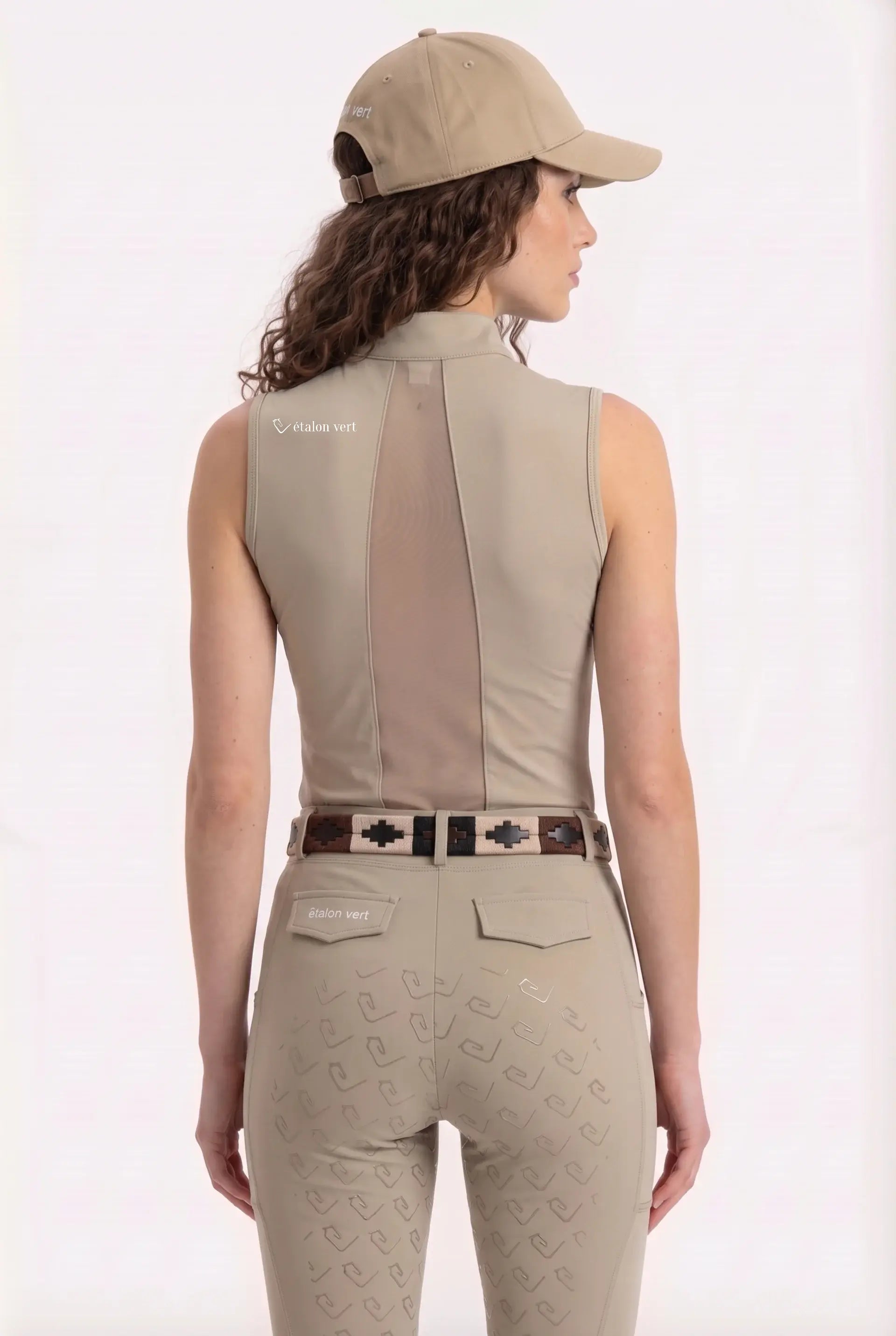 Star Gold Sleeveless Mesh - Beige