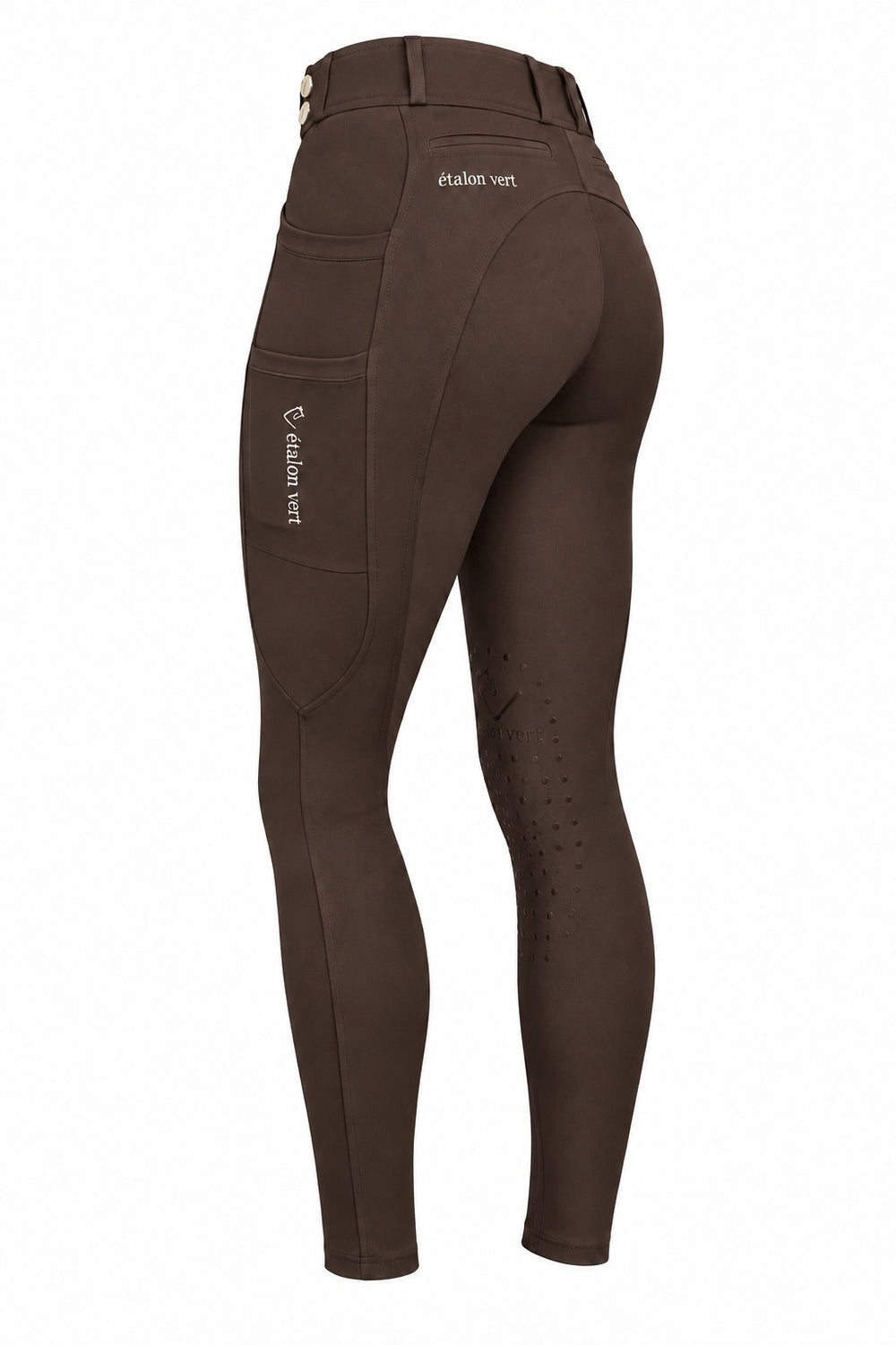 Belissimo 2.0 Reithose mit Leggings Komfort Kniegrip - Brown – Rückansicht 3/4
