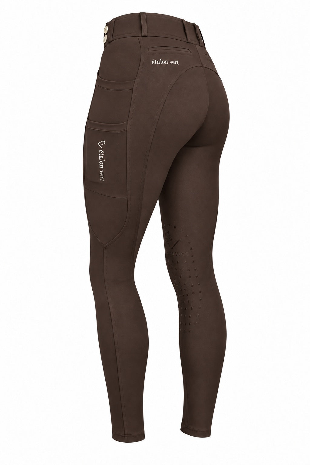 Belissimo 2.0 Reithose mit Leggings Komfort Kniegrip - Brown – Rückansicht 3/4