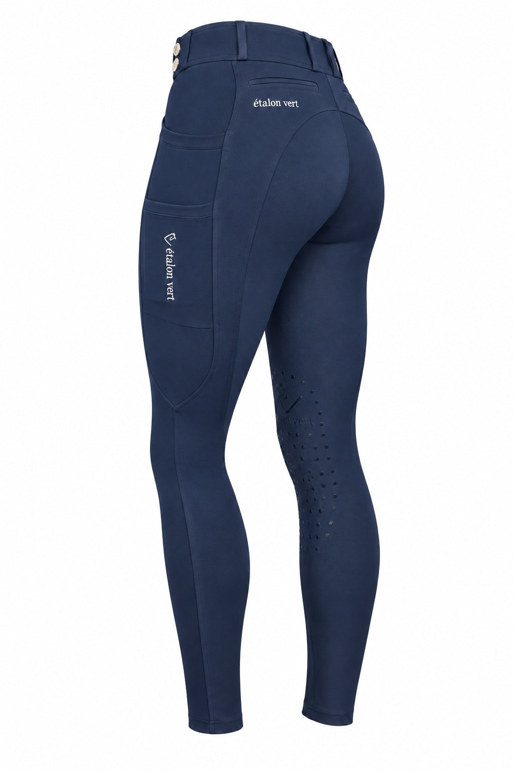 Belissimo 2.0 Reithose mit Leggings Komfort Kniegrip - Navy – Rückansicht 3/4