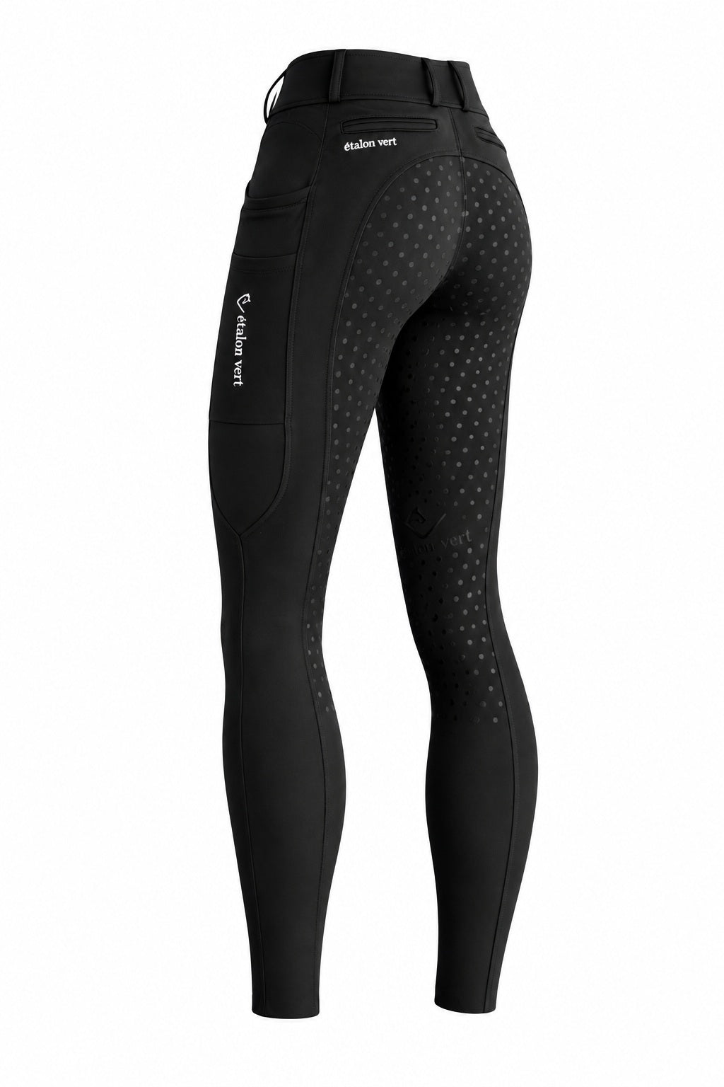 Belissimo 2.0 Reithose mit Leggings Komfort Vollgrip - Black – Rückansicht 3/4