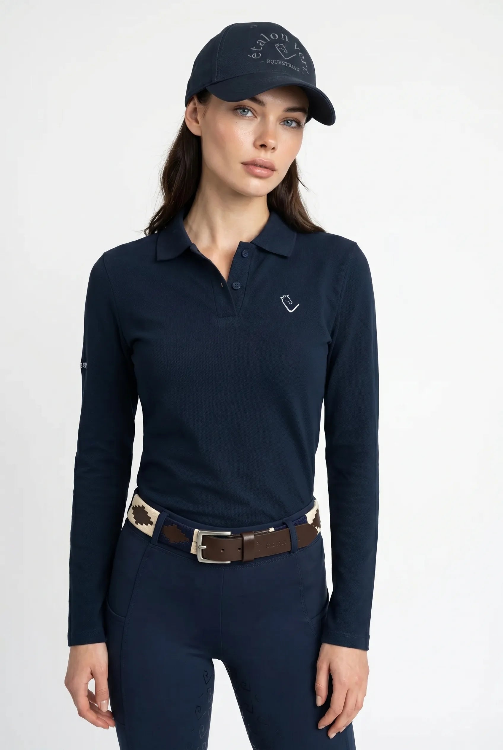 Poloshirt Sandro Hit 2.0 Langarm - Navy