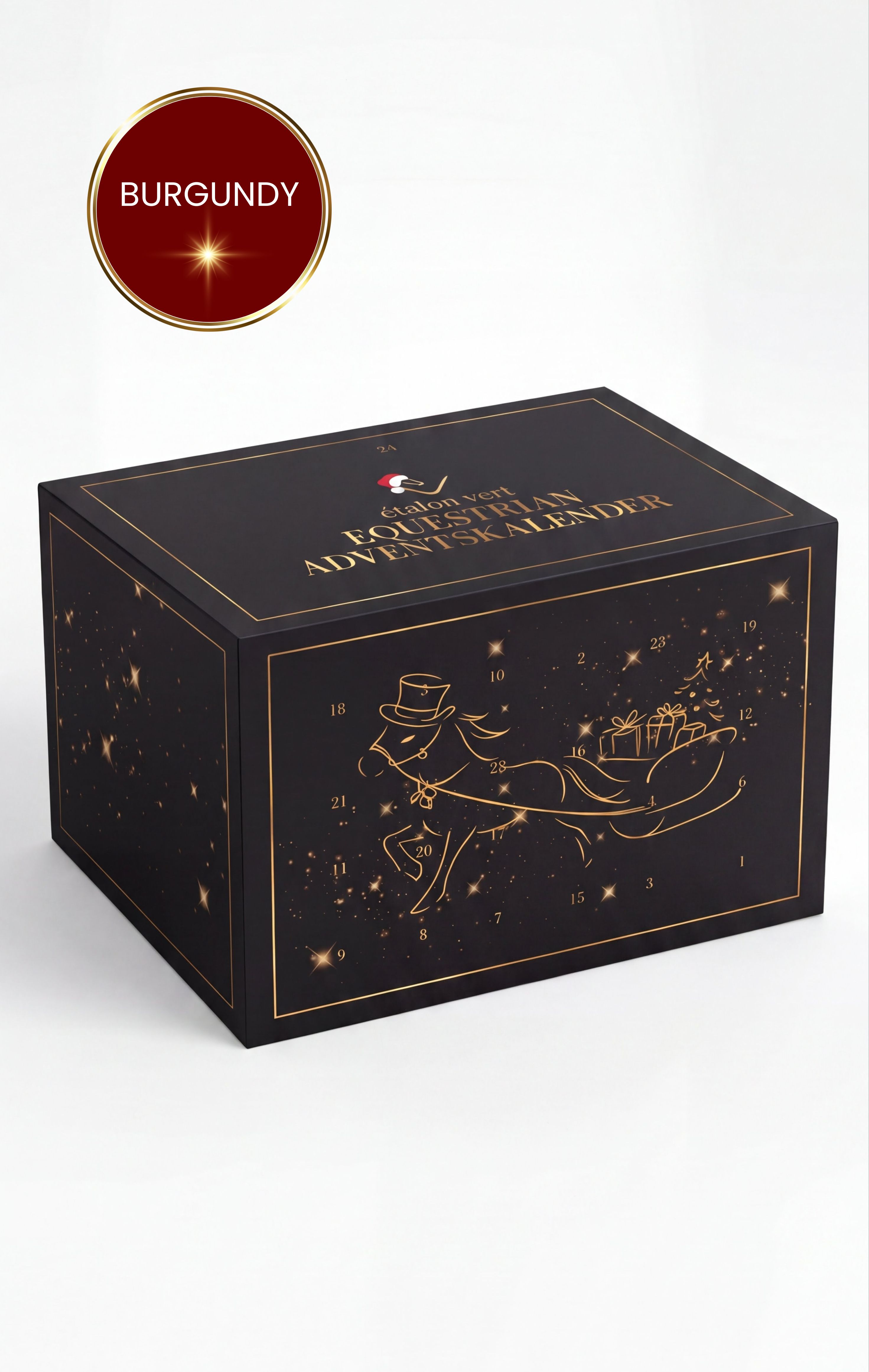 Equestrian Adventskalender für Pferd & Reiter 2026 - Burgundy
