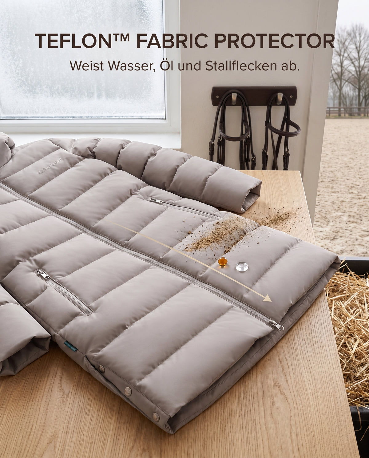 Cardento in Taupe – wasser- und schmutzabweisender Oberstoff