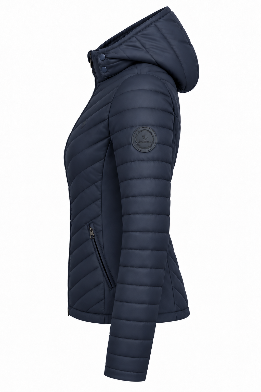 Cassini Steppjacke 2.0 Navy – Seite, matter plastischer Freisteller
