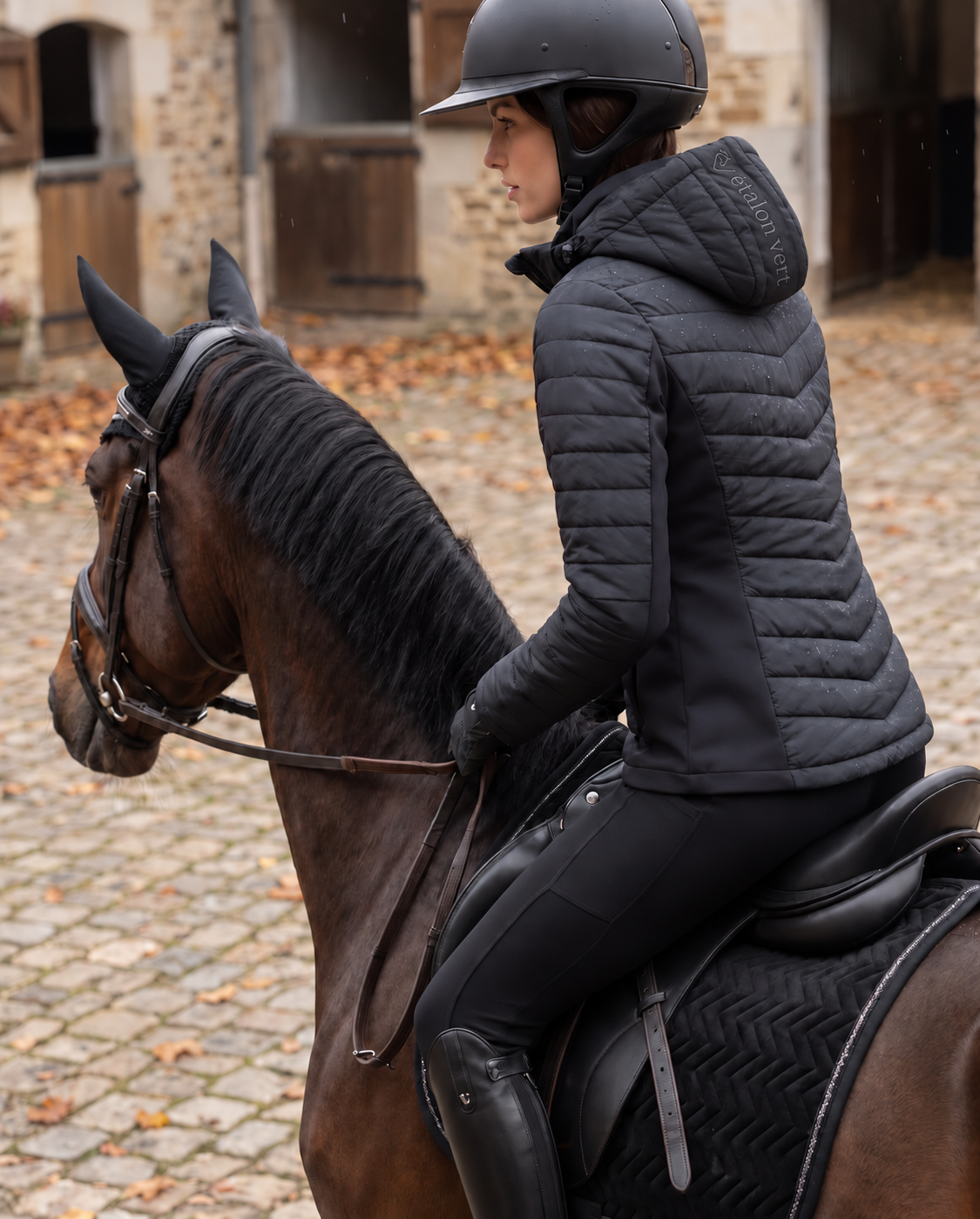 Cassini Steppjacke 2.0 Black – getragen, JB08 mit korrigiertem Originalpatch