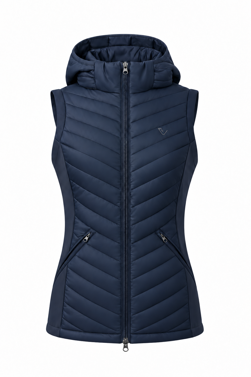 Cassini Steppweste Navy – Front, matter plastischer Freisteller