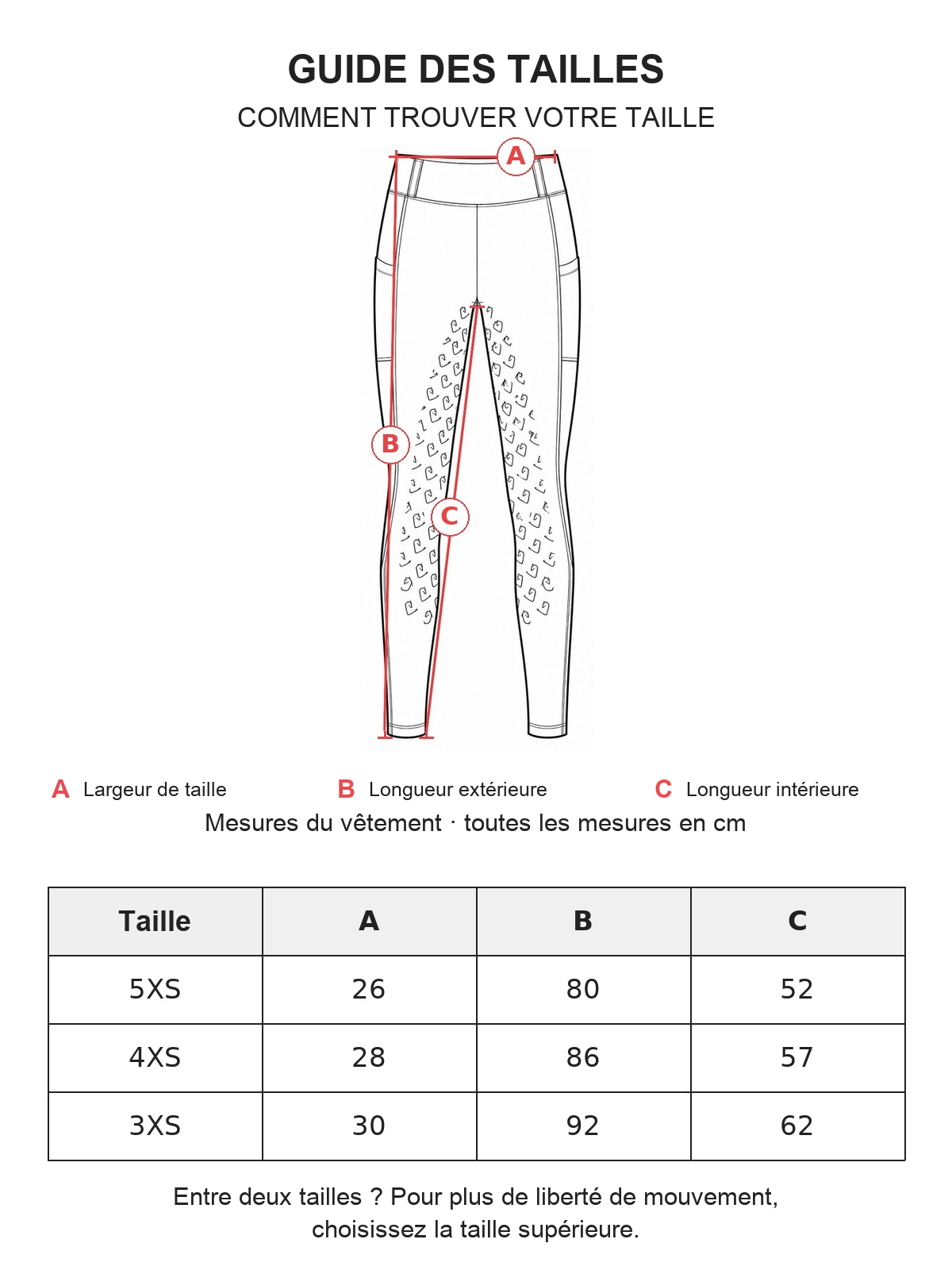 Guide des tailles