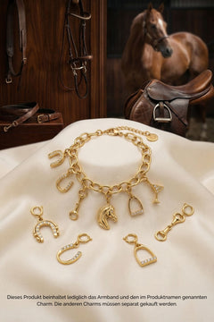 Charm Armband - Steigbügel - Gold