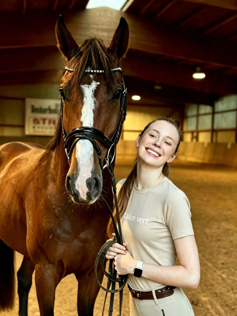 Original Community-Look von @madeleinequestrian mit étalon vert