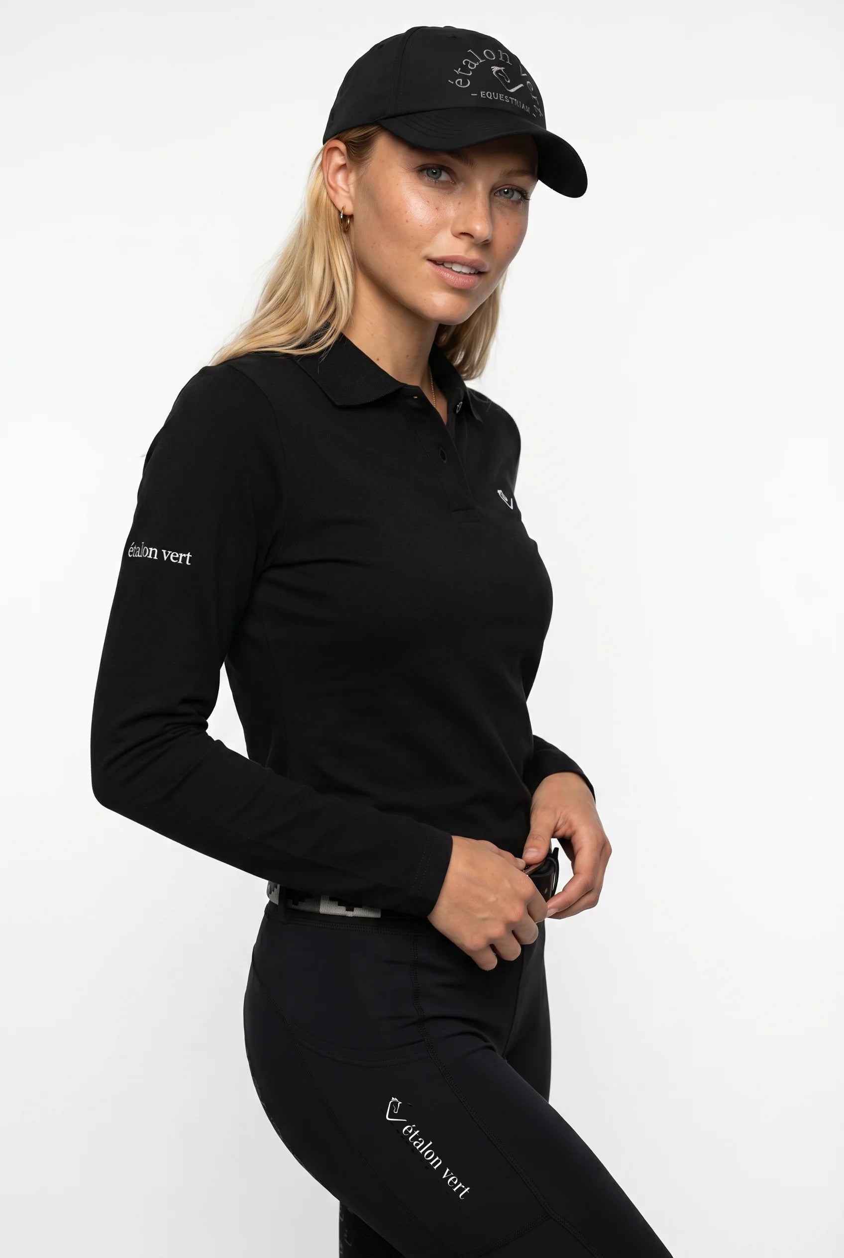 Sandro Hit 2.0 Long Sleeve Polo Shirt - Black