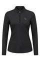 Funktionsshirt Easy Game Black Sparkle – Vorderansicht mit mattsilbernem Logo