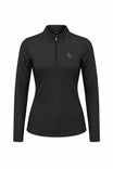 Funktionsshirt Easy Game Black Sparkle – Vorderansicht mit mattsilbernem Logo