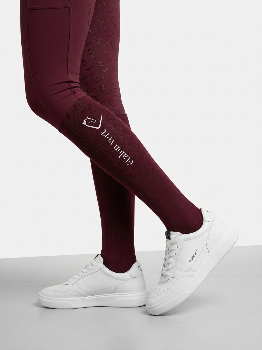 Chacco 2.0 - Legginsy Fullgrip - Burgund