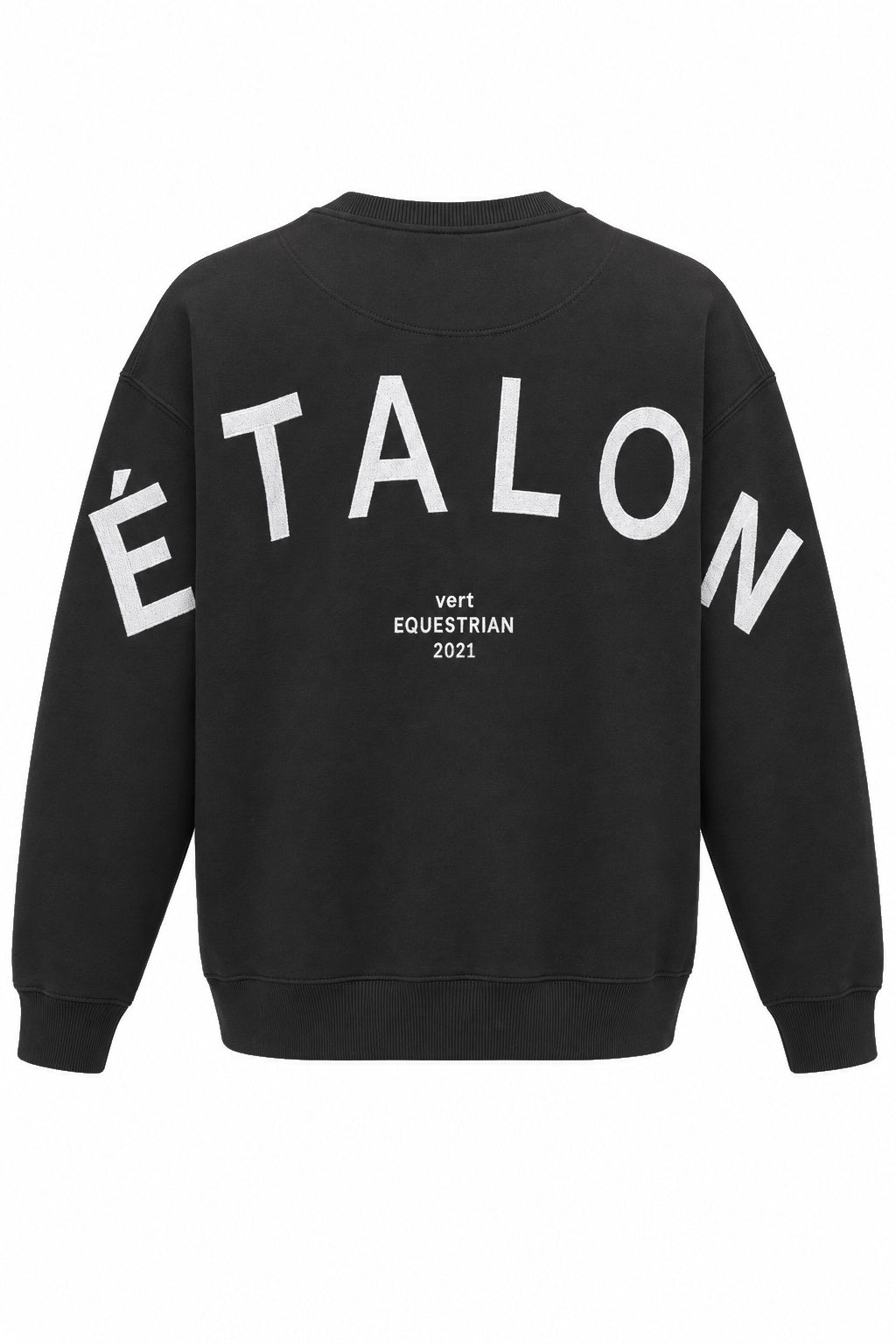 étalon vert – ETALON Letters Sweater Black – Rückansicht