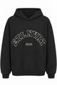 étalon vert – ETLNVRT Hoodie Black – Vorderansicht mit Chenille-Schriftzug