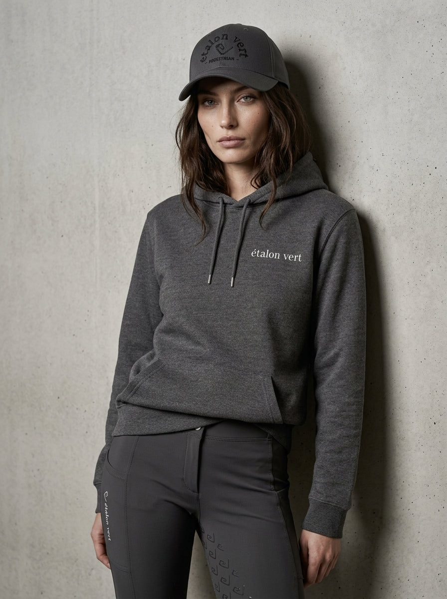 Oversize Fit Hoodie - Aufsitzen. Absitzen. Einen Sitzen. - Grey