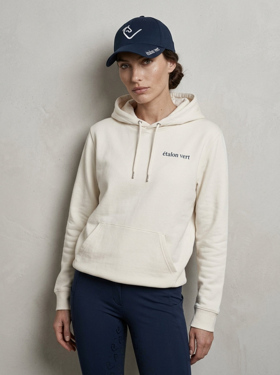 Oversize Fit Hoodie - The Equestrian Social Club - OFF White