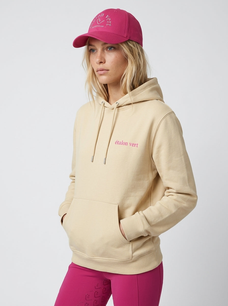 Regular Fit Hoodie - Aufsitzen. Absitzen. Einen Sitzen. - Butter Yellow