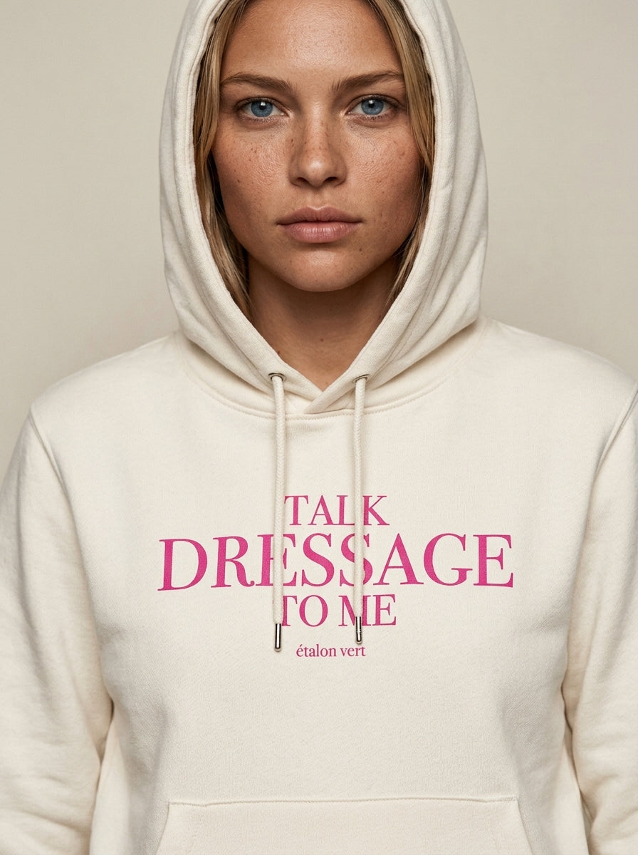Oversize Fit Hoodie - Talk Dressage to me - OFF White