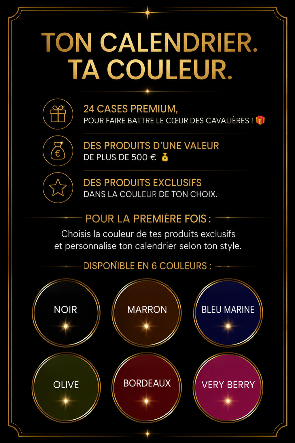 Couleurs du calendrier de l’Avent équestre