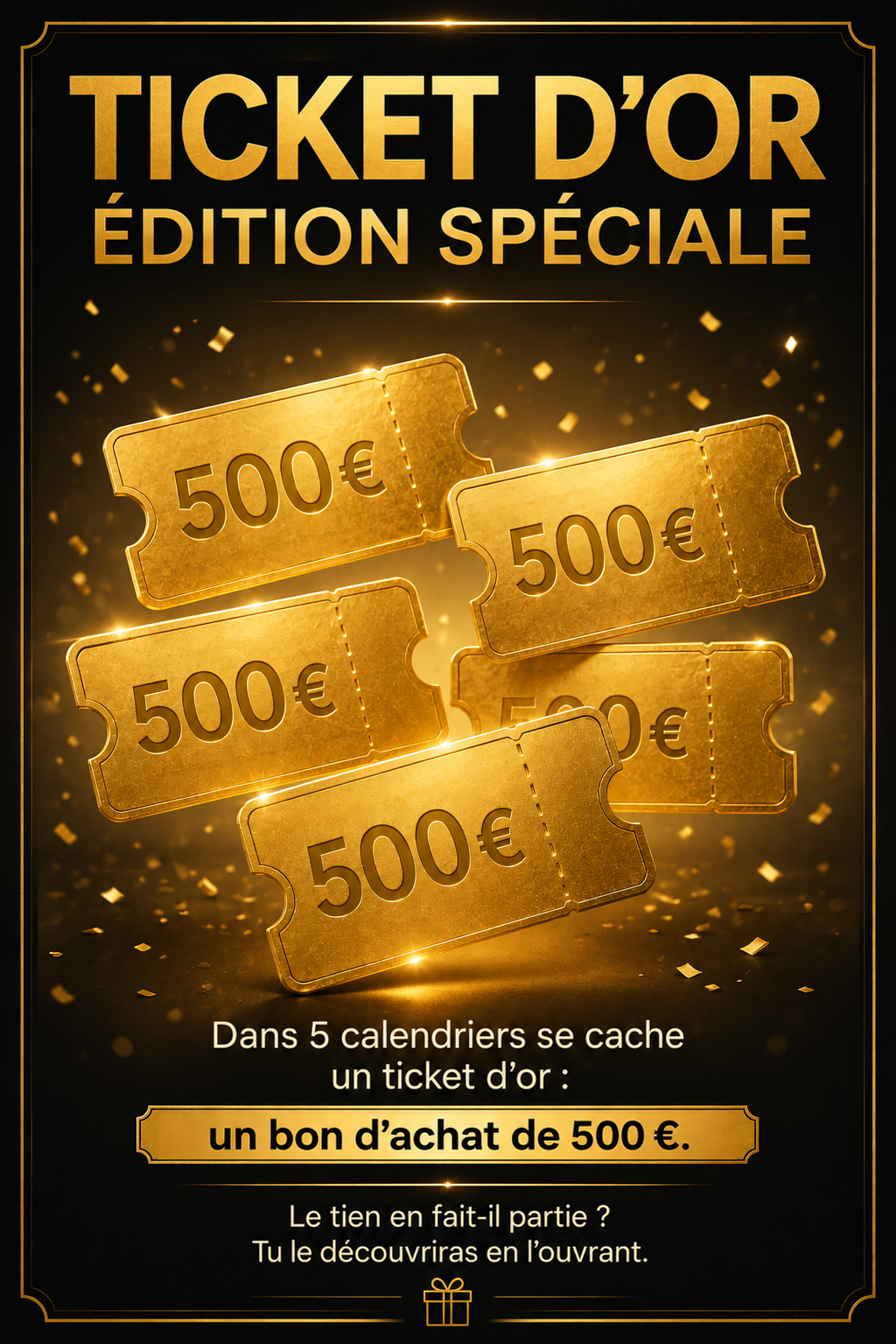 Ticket d’or du calendrier de l’Avent équestre