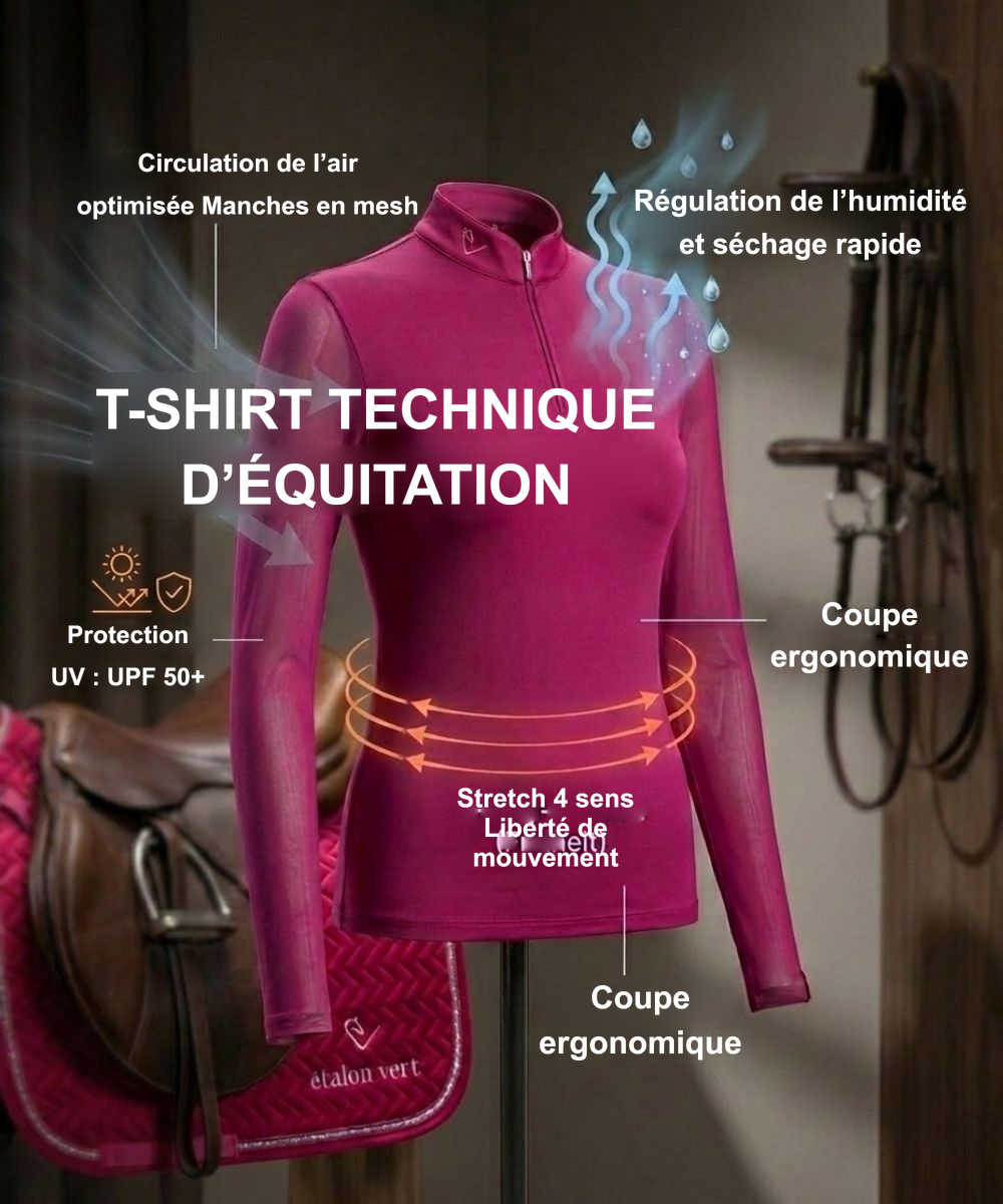 Infographie produit étalon vert : Circulation de l’air optimisée Manches en mesh