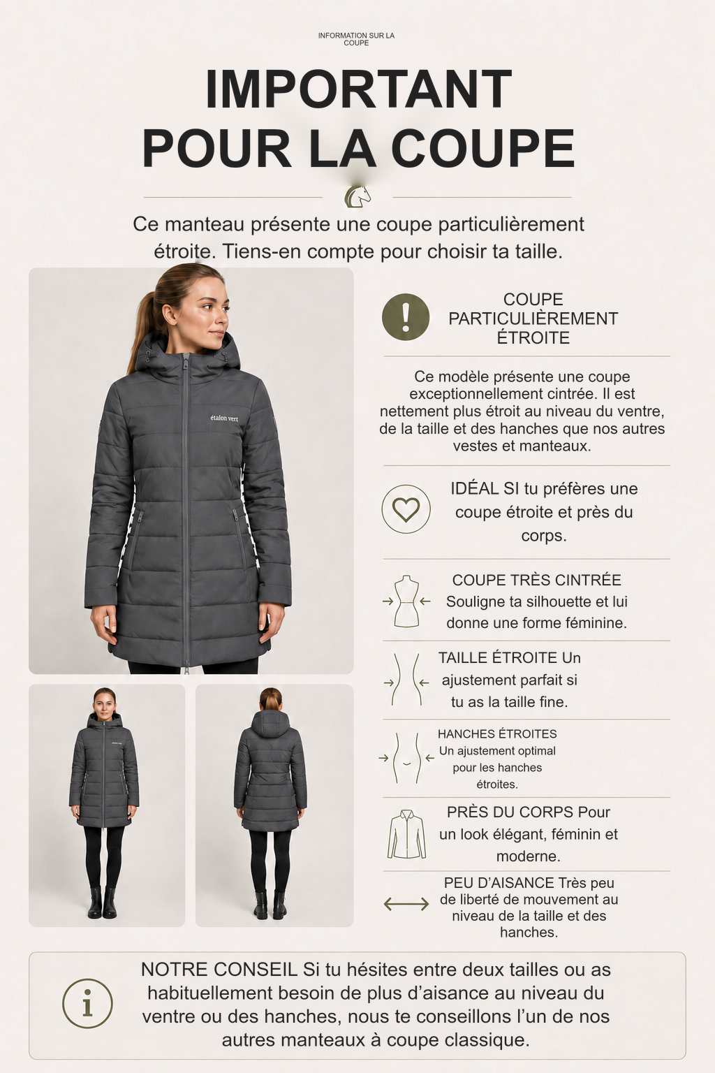 Infographie produit étalon vert : INFORMATION SUR LA COUPE [fr]