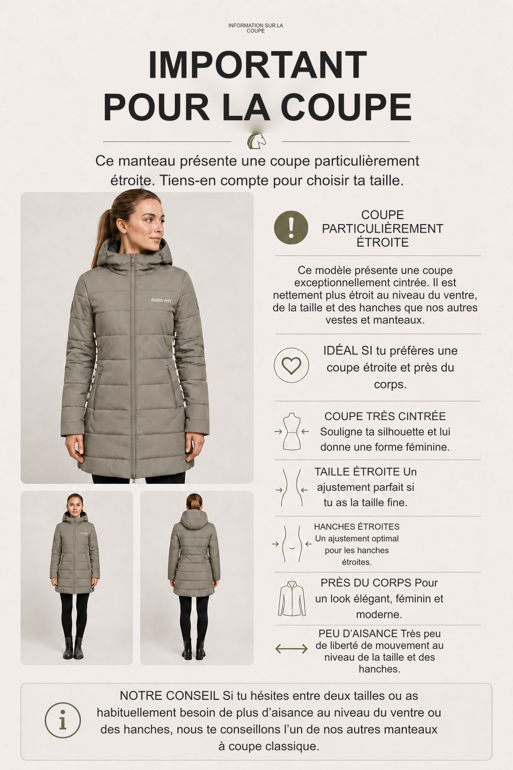 Infographie produit étalon vert : INFORMATION SUR LA COUPE [fr]