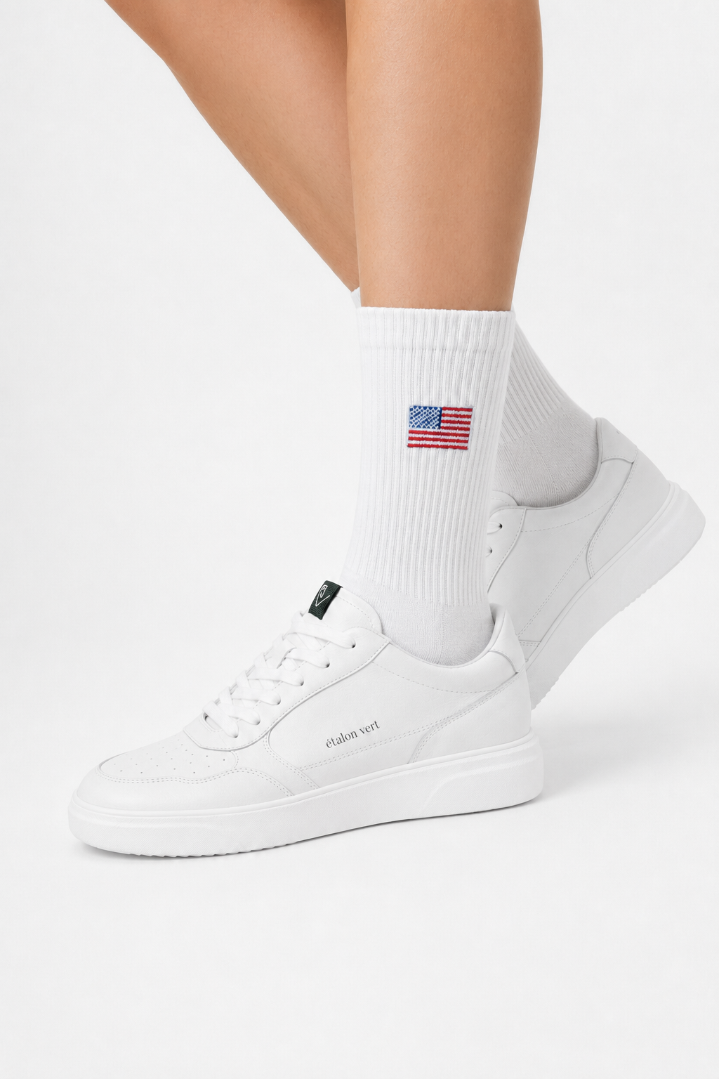USA Sportsocken am Model mit Sneaker