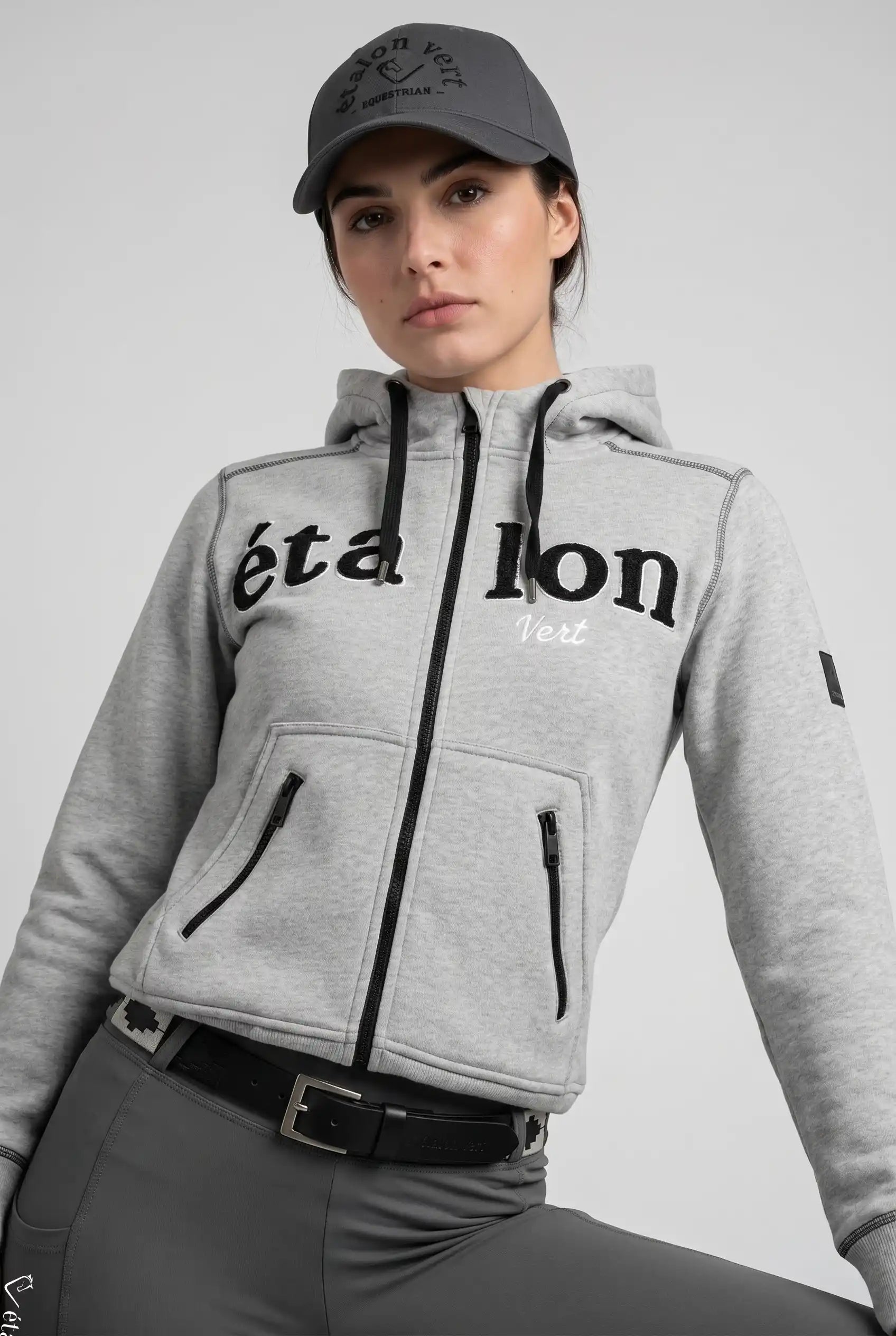 Carthago Zip Jacke - Ètalon vert - Grey Melange