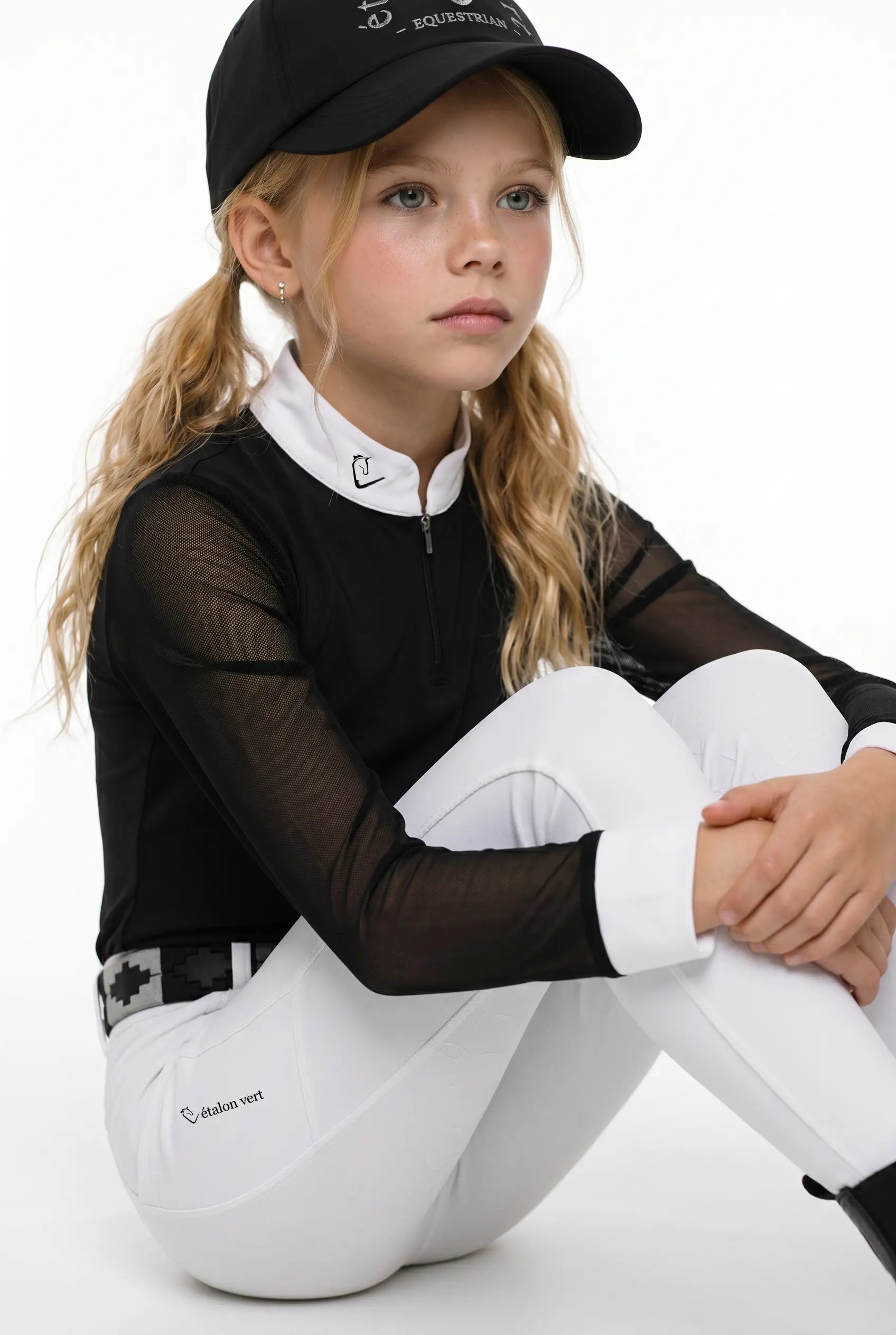 Balou Turniershirt Langarm Young Riders - Black