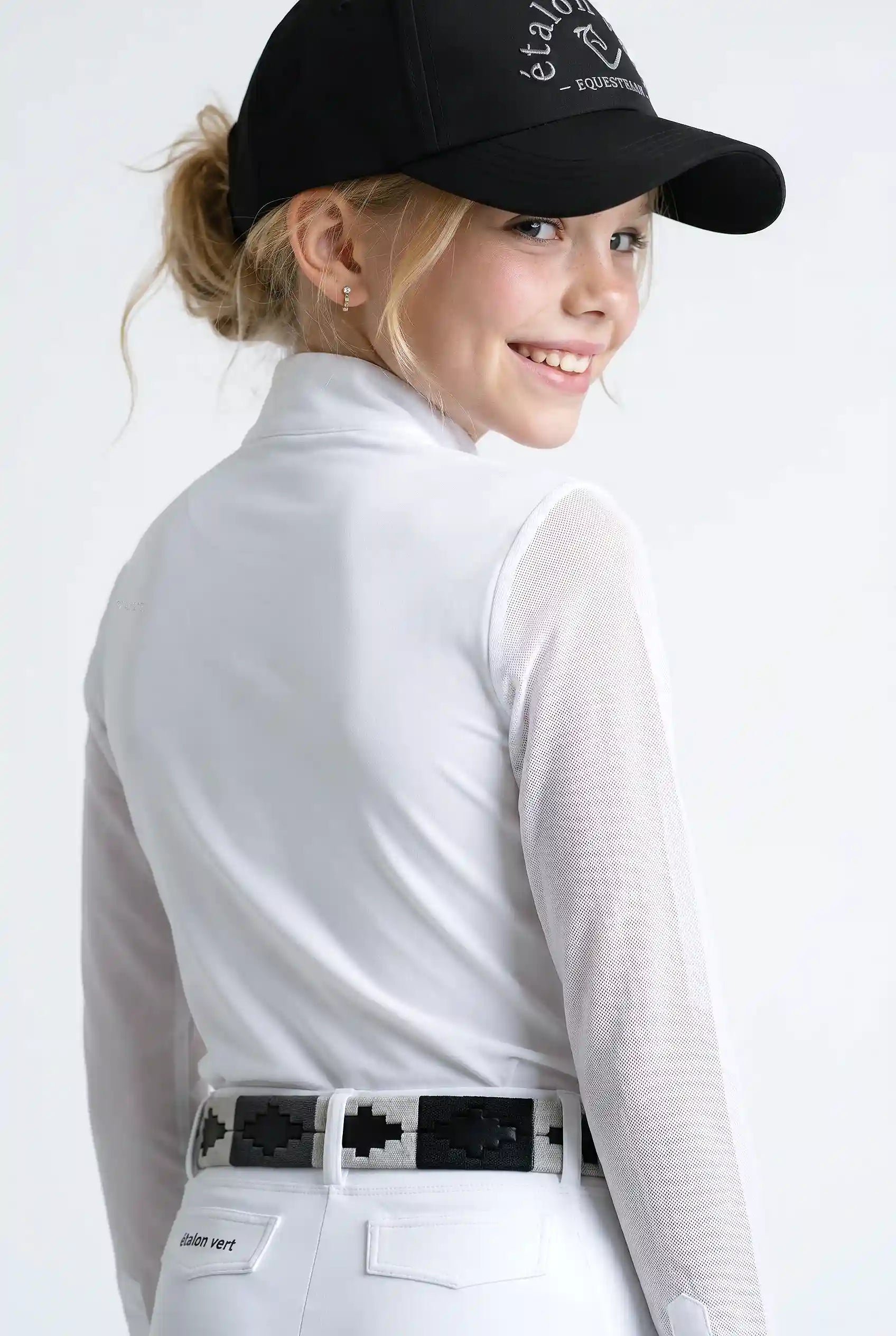 Balou Turniershirt Langarm Young Riders - Glitter Edition - White