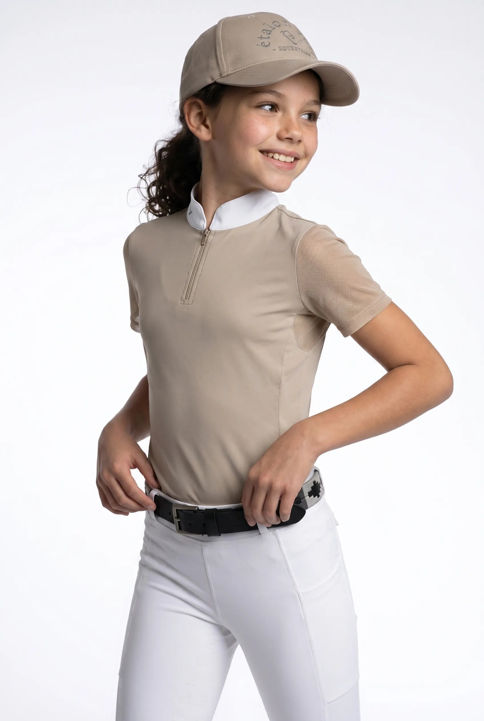 Balou Turniershirt Kurzarm Young Riders - Beige