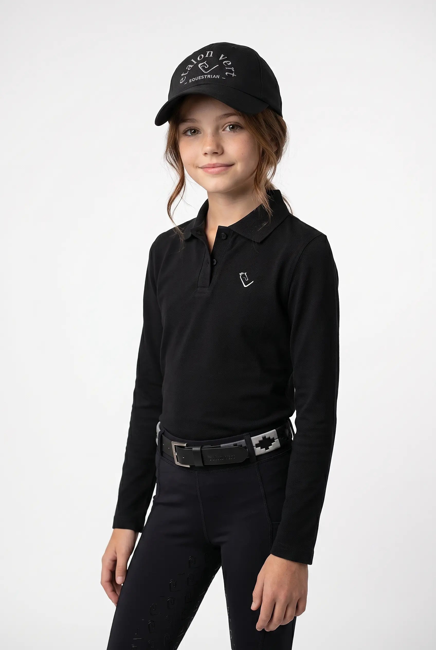 Poloshirt Sandro Hit 2.0 Young Riders Langarm - Black