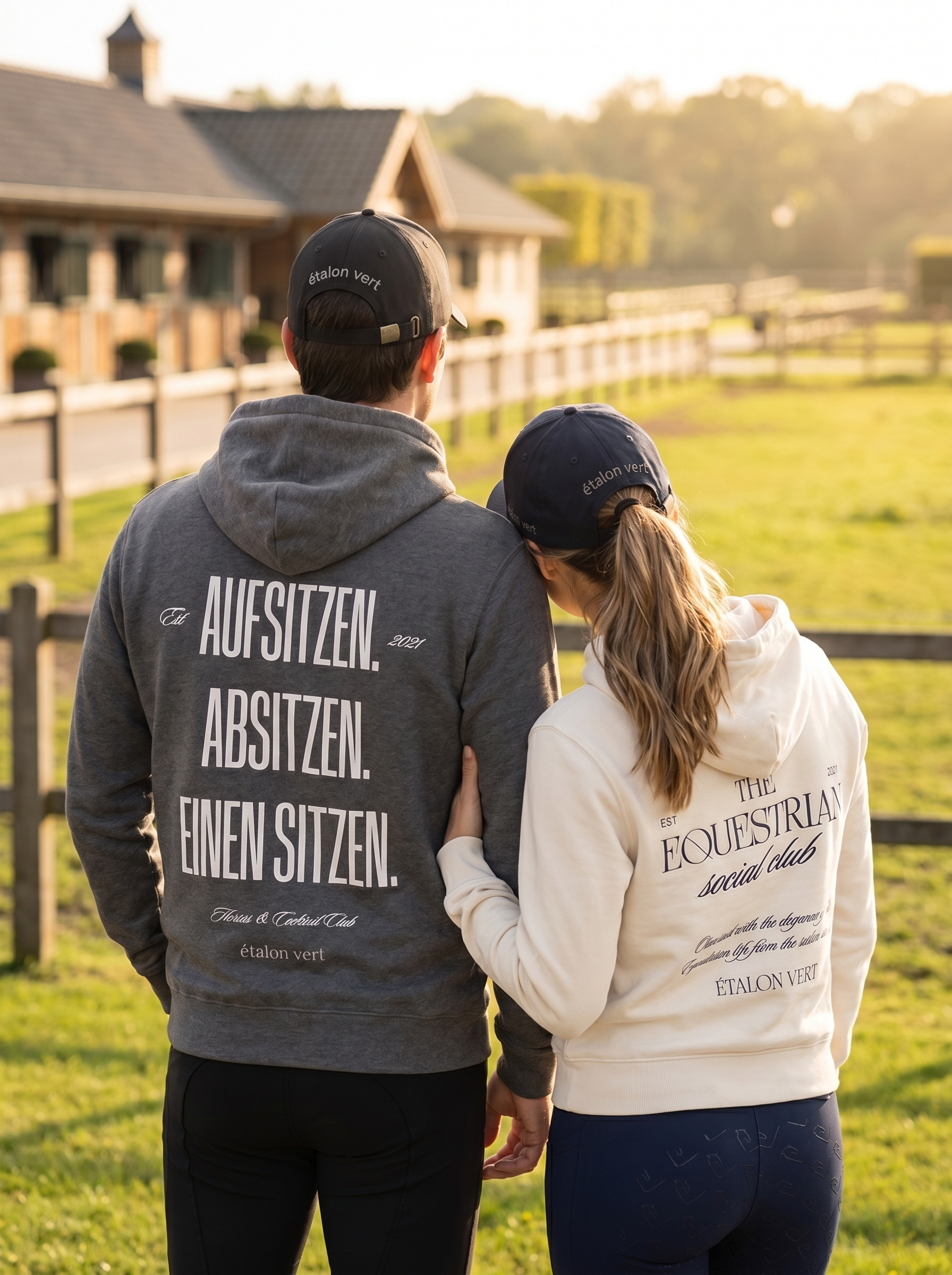 Oversize Fit Hoodie - Aufsitzen. Absitzen. Einen Sitzen. - Grey