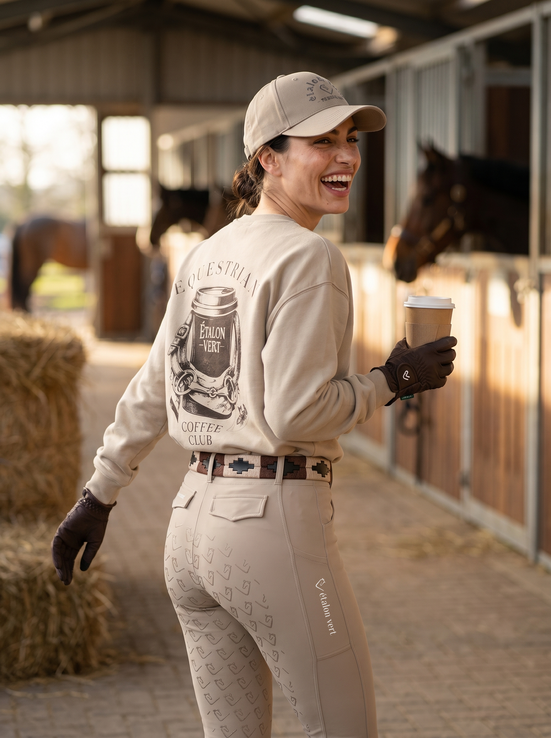 Equestrian Coffee Club Sweater - Coffee