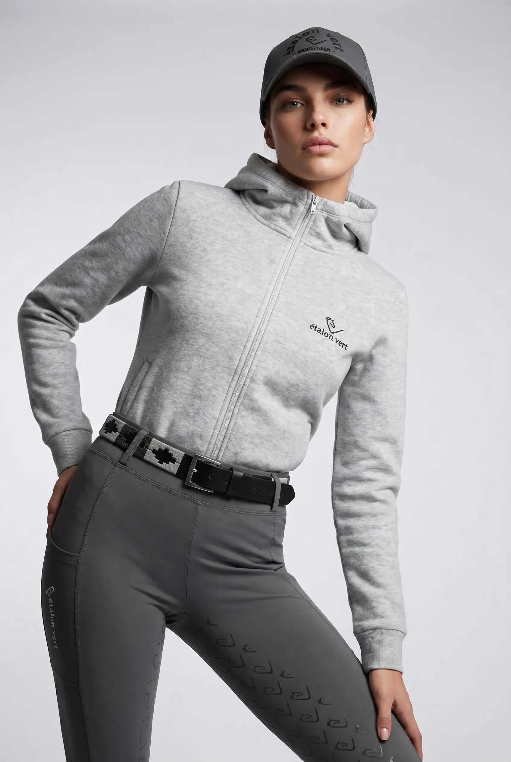 Sweat à capuche zippé Carthago - Gris Mélange