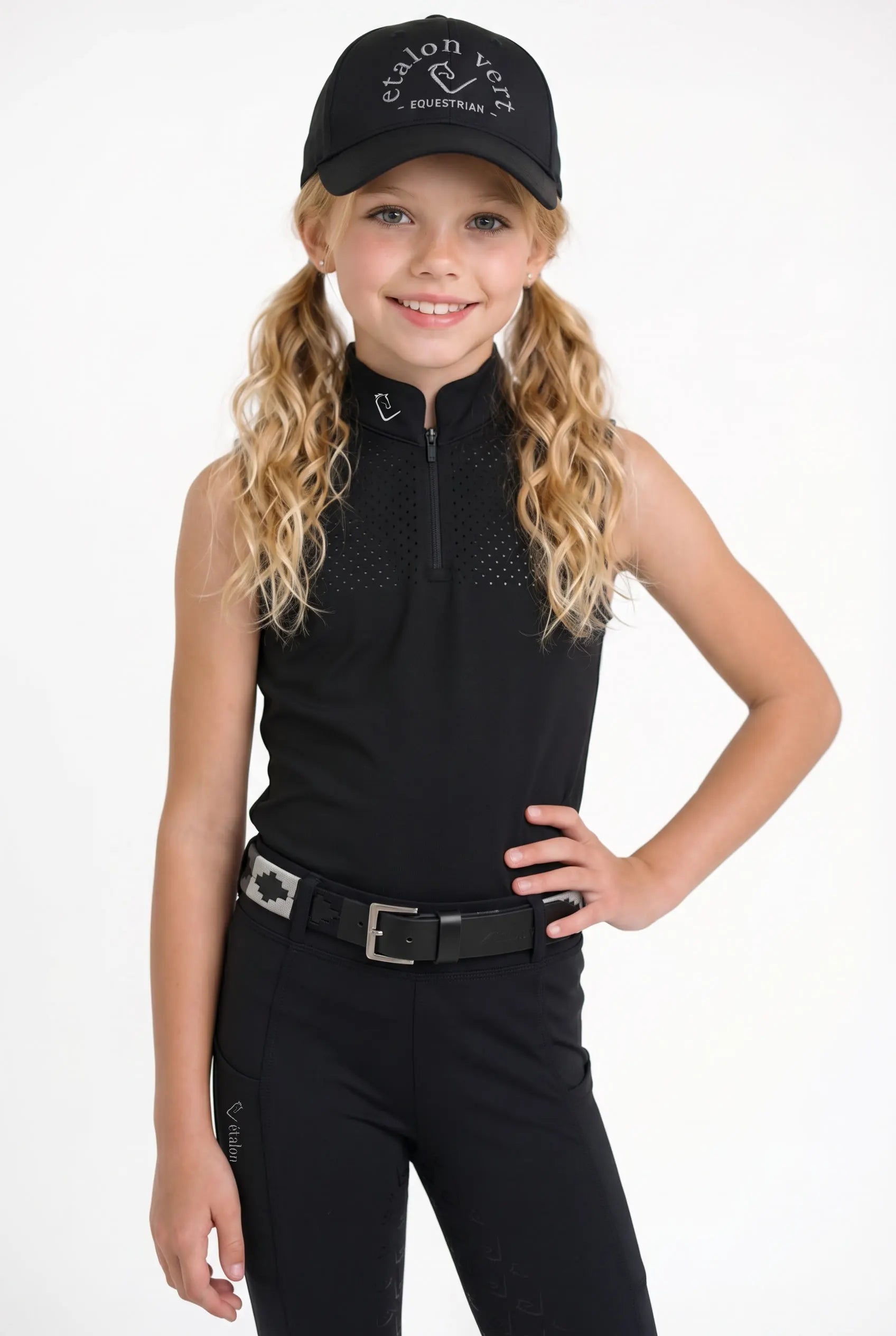 Functional shirt Star Gold Young Riders Sleeveless - Black