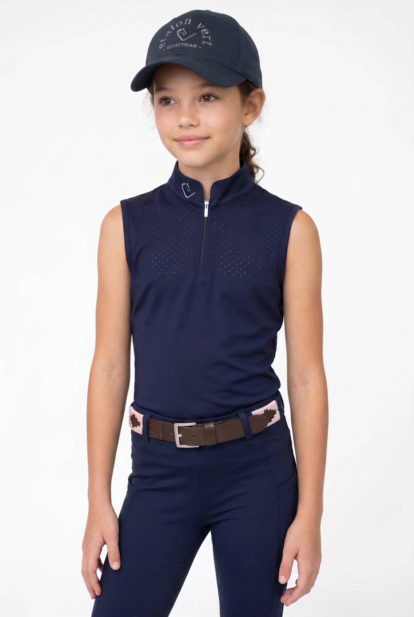 Funktionsshirt Star Gold Young Riders Sleeveless perforiert - Navy