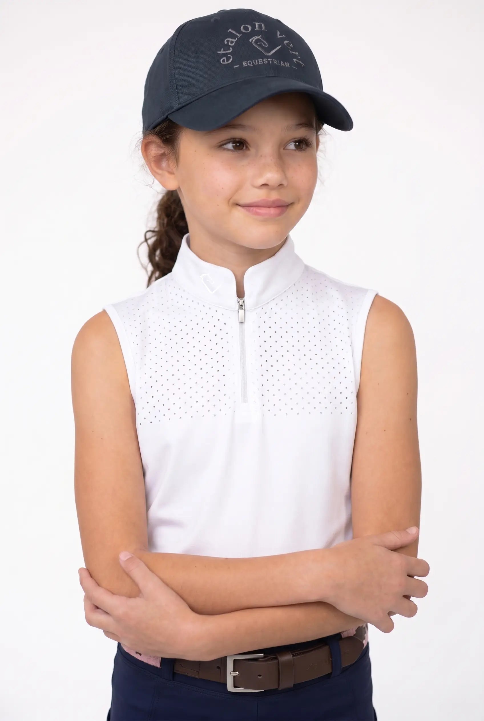 Functional shirt Star Gold Young Riders Sleeveless - White