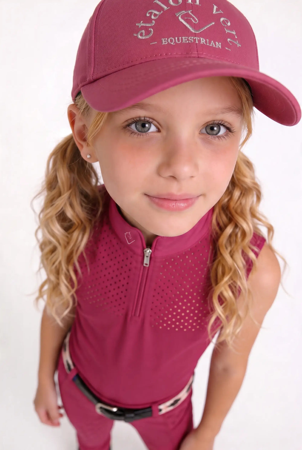 Star Gold Young Riders Sleeveless Performance Shirt - Very Berry