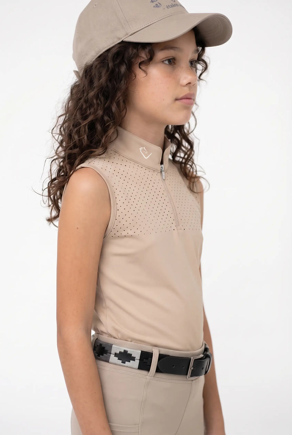 T-shirt fonctionnel Star Gold Young Riders Sleeveless - Beige