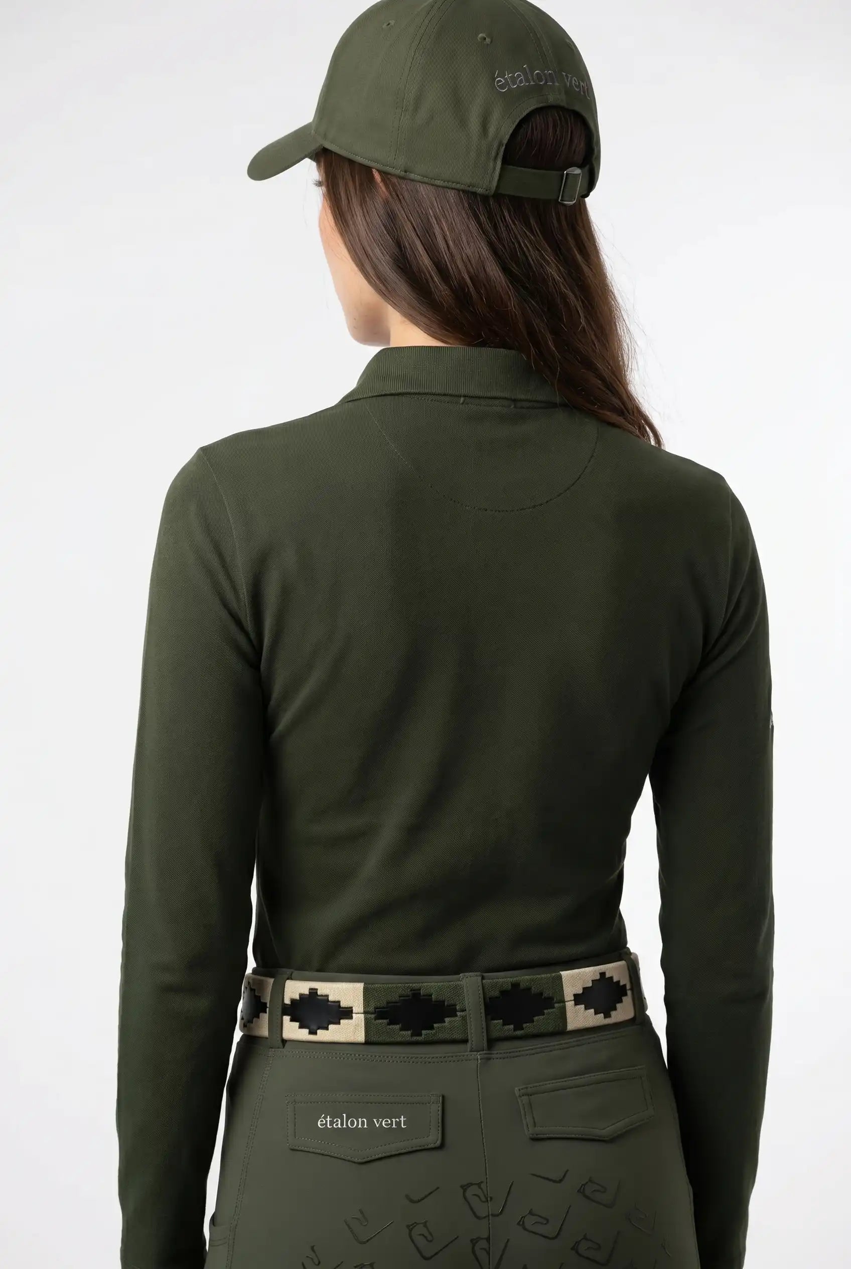 Polo shirt Sandro Hit 2.0 long sleeve - olive