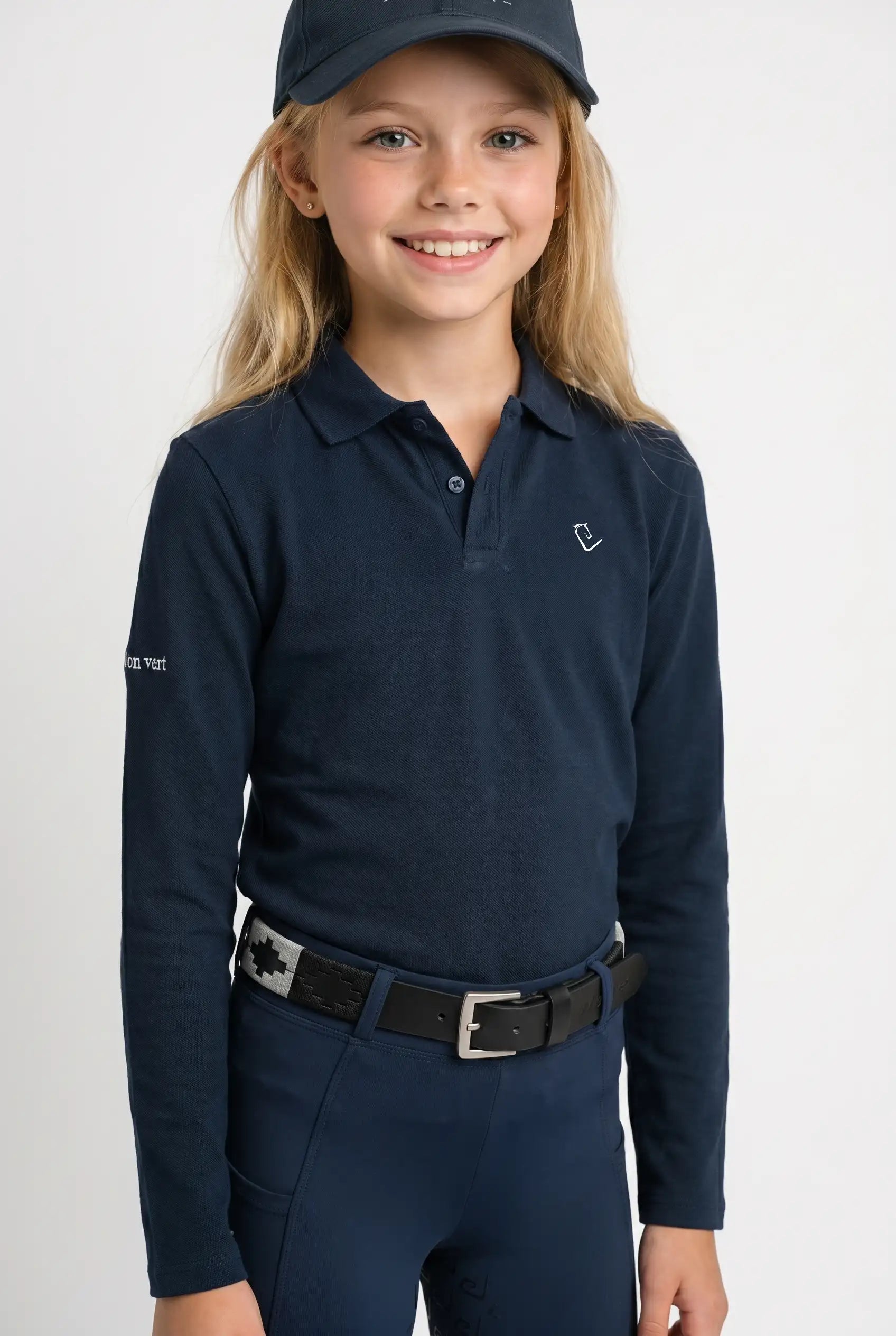 Poloshirt Sandro Hit 2.0 Young Riders Langarm - Navy