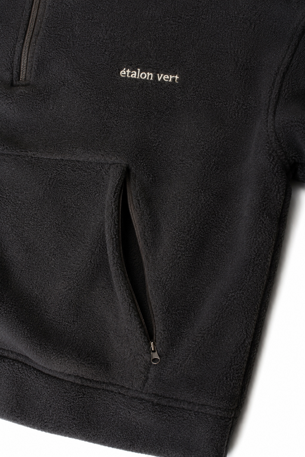 Zip Sweater - Fleece - Black