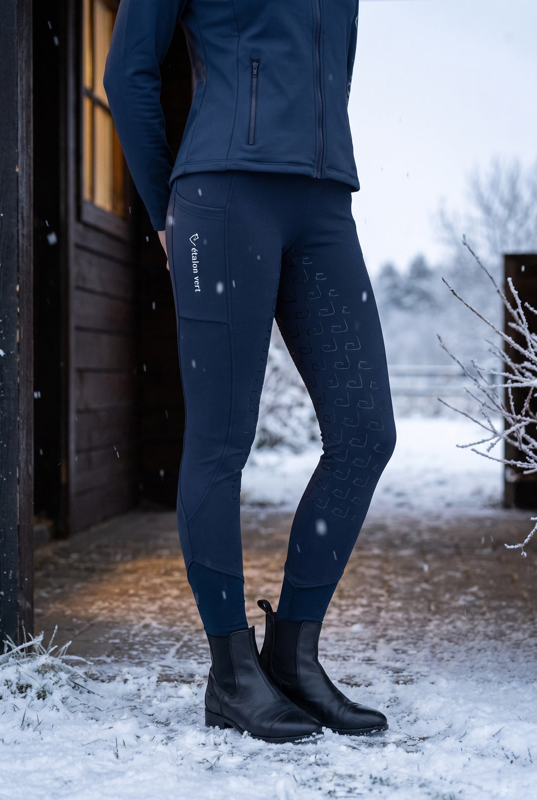 Negro 2.0 Winterreitleggings Navy – Gesamtform und Passform